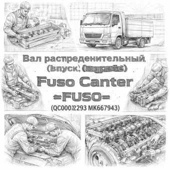 Вал распределительный (впуск) Fuso Canter TF =FUSO= (QC002293 MK667943) фото в интернет-магазине РСТ-Моторс