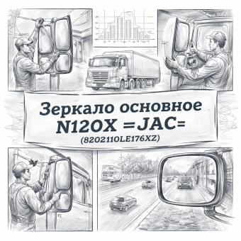 Зеркало основное N120X =JAC= (8202110LE176XZ) фото в интернет-магазине РСТ-Моторс