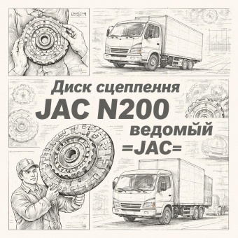 Диск сцепления JAC N200 ведомый =JAC= (1600200H3P10) фото в интернет-магазине РСТ-Моторс