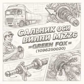 Сальник оси вилки КПП MZZ6 =GREEN FOX= (1096250020) фото в интернет-магазине РСТ-Моторс