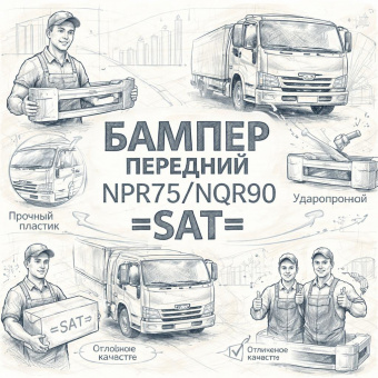 Бампер передний NPR75/NQR90 =SAT= (8974056285) фото в интернет-магазине РСТ-Моторс