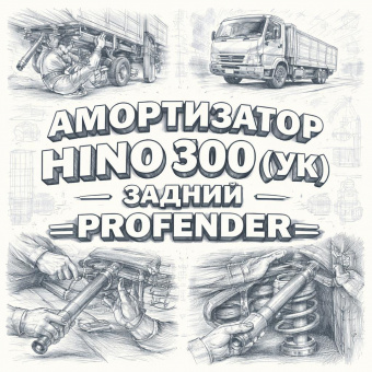 Амортизатор HINO 300 (УК) задний =PROFENDER= (4853180673) фото в интернет-магазине РСТ-Моторс