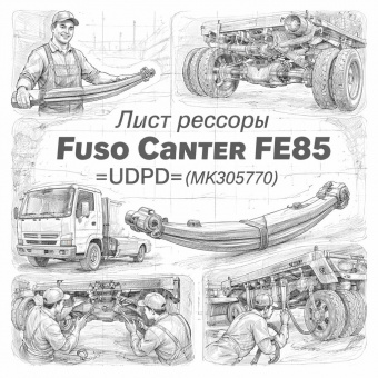 Лист рессоры Fuso Canter FE85 задний коренной =UDPD= (MK305770) фото в интернет-магазине РСТ-Моторс