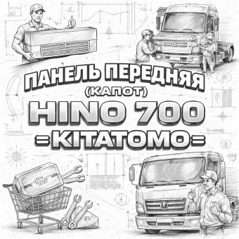 Панель передняя (капот) HINO 700 =KITATOMO= (55700E0012) фото в интернет-магазине РСТ-Моторс