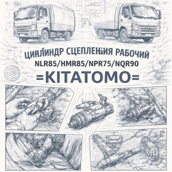 Цилиндр сцепления рабочий NLR85/NMR85/NPR75/NQR90 =KITATOMO= (8980896761 8980400430 8980400431) фото в интернет-магазине РСТ-Моторс