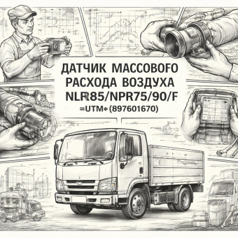 Датчик массового расхода воздуха NLR85/NPR75/90/F (на патрубке) =UTM= (8976019670) фото в интернет-магазине РСТ-Моторс