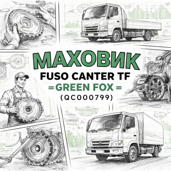 Маховик Fuso Canter TF =GREEN FOX= (QC000079) фото в интернет-магазине РСТ-Моторс