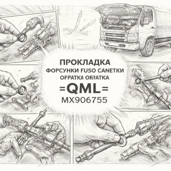 Прокладка форсунки Fuso Canter TF обратки =QML= (MX906755) фото в интернет-магазине РСТ-Моторс