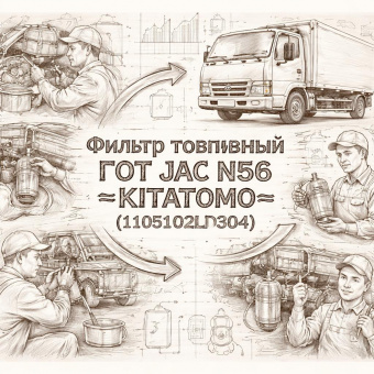 Фильтр топливный ГОТ JAC N56 =KITATOMO= (1105102LD304) фото в интернет-магазине РСТ-Моторс