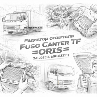 Радиатор отопителя Fuso Canter TF =ORIS= (ML298320 MK583351) фото в интернет-магазине РСТ-Моторс