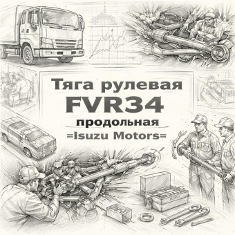 Тяга рулевая FVR34 продольная =Isuzu Motors= (1443803072) фото в интернет-магазине РСТ-Моторс