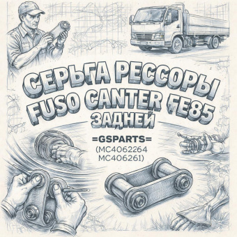Серьга рессоры Fuso Canter FE85 задней =GSPARTS= (MC406262 MC406261) фото в интернет-магазине РСТ-Моторс