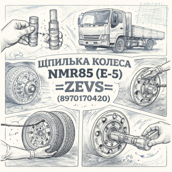 Шпилька колеса NMR85 (E-5) передняя левая =ZEVS= (8970170420) фото в интернет-магазине РСТ-Моторс