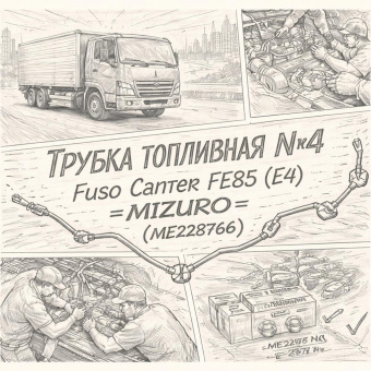 Трубка топливная №4 Fuso Canter FE85 (E4) =MIZURO= (ME228766) фото в интернет-магазине РСТ-Моторс