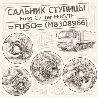 Сальник ступицы Fuso Canter FE85/TF задней наружний =FUSO= (MB308966) фото в интернет-магазине РСТ-Моторс