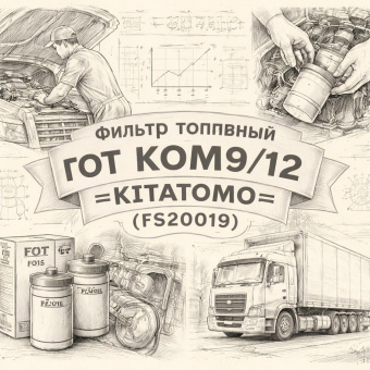 Фильтр топливный ГОТ КОМ9/12 =KITATOMO= (FS20019) фото в интернет-магазине РСТ-Моторс