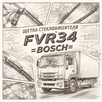 Щетка стеклоочистителя FVR34 =BOSCH=  фото в интернет-магазине РСТ-Моторс