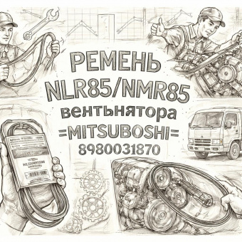 Ремень NLR85/NMR85 вентилятора =MITSUBOSHI= (8980031870) фото в интернет-магазине РСТ-Моторс