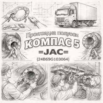 Прокладка полуоси Компас 5 =JAC= (24B59G103064) фото в интернет-магазине РСТ-Моторс