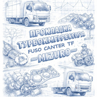 Прокладка турбокомпрессора Fuso Canter TF =MIZURO= (QC000586) фото в интернет-магазине РСТ-Моторс