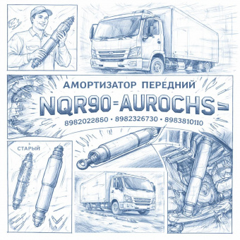 Амортизатор передний NQR90 =AUROCHS= (8982028580 8982326730 8983810110) фото в интернет-магазине РСТ-Моторс