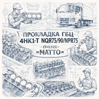 Прокладка ГБЦ 4HK1-T NQR75/90/NPR75 (Т=1.525) =MATTO= (8980555410 8973754340) фото в интернет-магазине РСТ-Моторс
