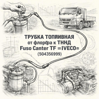 Трубка топливная от фильтра к ТНВД Fuso Canter TF =IVECO= (504356999) фото в интернет-магазине РСТ-Моторс