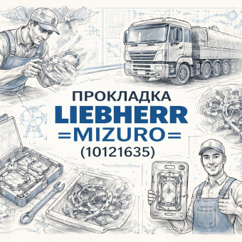 Прокладка LIEBHERR =MIZURO= (10121635) фото в интернет-магазине РСТ-Моторс