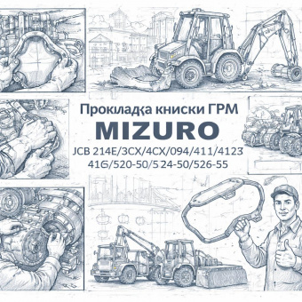 Прокладка крышки ГРМ JCB 214E/3CX/4CX/409/411/412S/416/520-50/524-50/526-55 =MIZURO= (02/202983) фото в интернет-магазине РСТ-Моторс