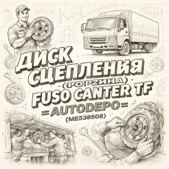 Диск сцепления (корзина) Fuso Canter TF =AUTODEPO= (ME538508) фото в интернет-магазине РСТ-Моторс