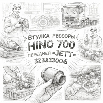 Втулка рессоры HINO 700  передней =JETT= (SZ38230006) фото в интернет-магазине РСТ-Моторс