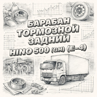 Барабан тормозной задний HINO 500 (GH) (E-4) =EKER= (S4743E0110) ( не брать) фото в интернет-магазине РСТ-Моторс
