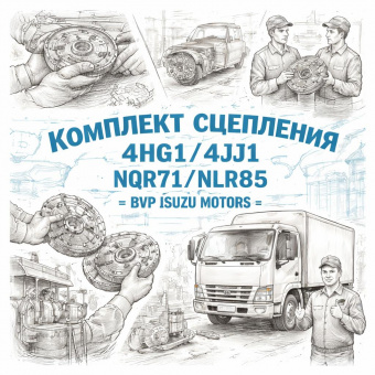 Комплект сцепления 4HG1/4JJ1 NQR71/NLR85 =BVP Isuzu Motors= (8973771490 8971695340 8973107960) фото в интернет-магазине РСТ-Моторс
