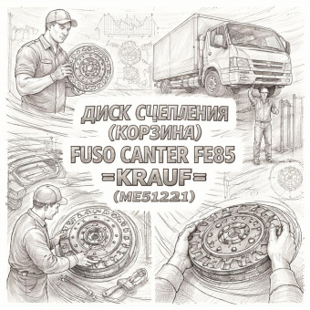 Диск сцепления (корзина) Fuso Canter FE85 =KRAUF= (ME512211) фото в интернет-магазине РСТ-Моторс