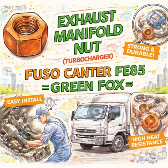 Гайка выпускного коллектора (турбокомпрессора) Fuso Canter FE85 =GREEN FOX= (MH004054) фото в интернет-магазине РСТ-Моторс