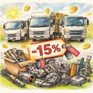 Комплектом дешевле (скидка 15% на запчасти исузу, фусо, хино)