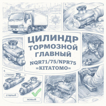 Цилиндр тормозной главный NQR71/75/NPR75 =KITATOMO= (8980326030 8972547710) фото в интернет-магазине РСТ-Моторс