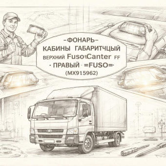 Фонарь кабины габаритный верхний  Fuso Canter TF правый =FUSO= (MX915962)    фото в интернет-магазине РСТ-Моторс