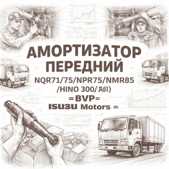 Амортизатор передний NQR71/75/NPR75/HINO 300 (All) =BVP Isuzu Motors= (8980801300 8972536180) фото в интернет-магазине РСТ-Моторс