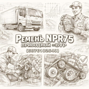 Ремень NPR75 приводной =BVP Isuzu Motors= (5876102640) фото в интернет-магазине РСТ-Моторс