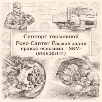Суппорт тормозной Fuso Canter TF задний правый основной =SKV= (MK585114) фото в интернет-магазине РСТ-Моторс