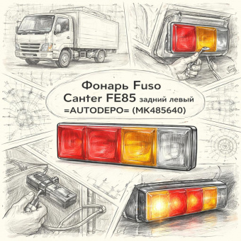Фонарь Fuso Canter FE85 задний левый =AUTODEPO= (MK485640) фото в интернет-магазине РСТ-Моторс
