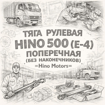 Тяга рулевая HINO 500 (E-4) (22.5) поперечная ( без наконечников ) =Hino Motors= (S454612260) фото в интернет-магазине РСТ-Моторс