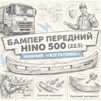 Бампер передний HINO 500 (22.5) нижний =KITATOMO= (76081E0120) фото в интернет-магазине РСТ-Моторс