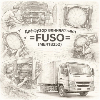 Диффузор вентилятора Fuso Canter FE85 верхняя часть =FUSO= (ME418352) фото в интернет-магазине РСТ-Моторс