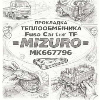 Прокладка теплообменника Fuso Canter TF =MIZURO= (MK667796) фото в интернет-магазине РСТ-Моторс