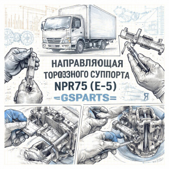 Направляющая тормозного суппорта NPR75 (E-5) нижняя =GSPARTS= (8980475310) фото в интернет-магазине РСТ-Моторс