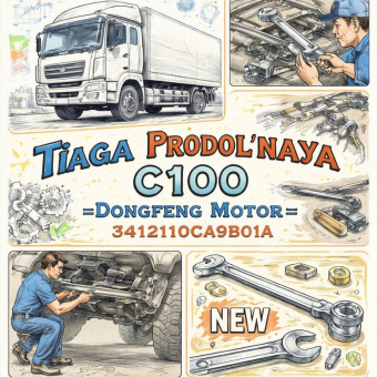 Тяга продольная C100 =Dongfeng Motor= (3412110CA9B01A) фото в интернет-магазине РСТ-Моторс