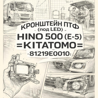 Кронштейн ПТФ (под LED)  HINO 500 (E-5) правой =KITATOMO= (81219E0010) фото в интернет-магазине РСТ-Моторс