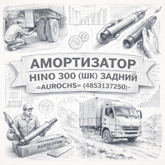 Амортизатор HINO 300 (ШК) задний =AUROCHS= (4853137250) фото в интернет-магазине РСТ-Моторс